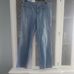 Ann Taylor Blue Wide Leg Jeans